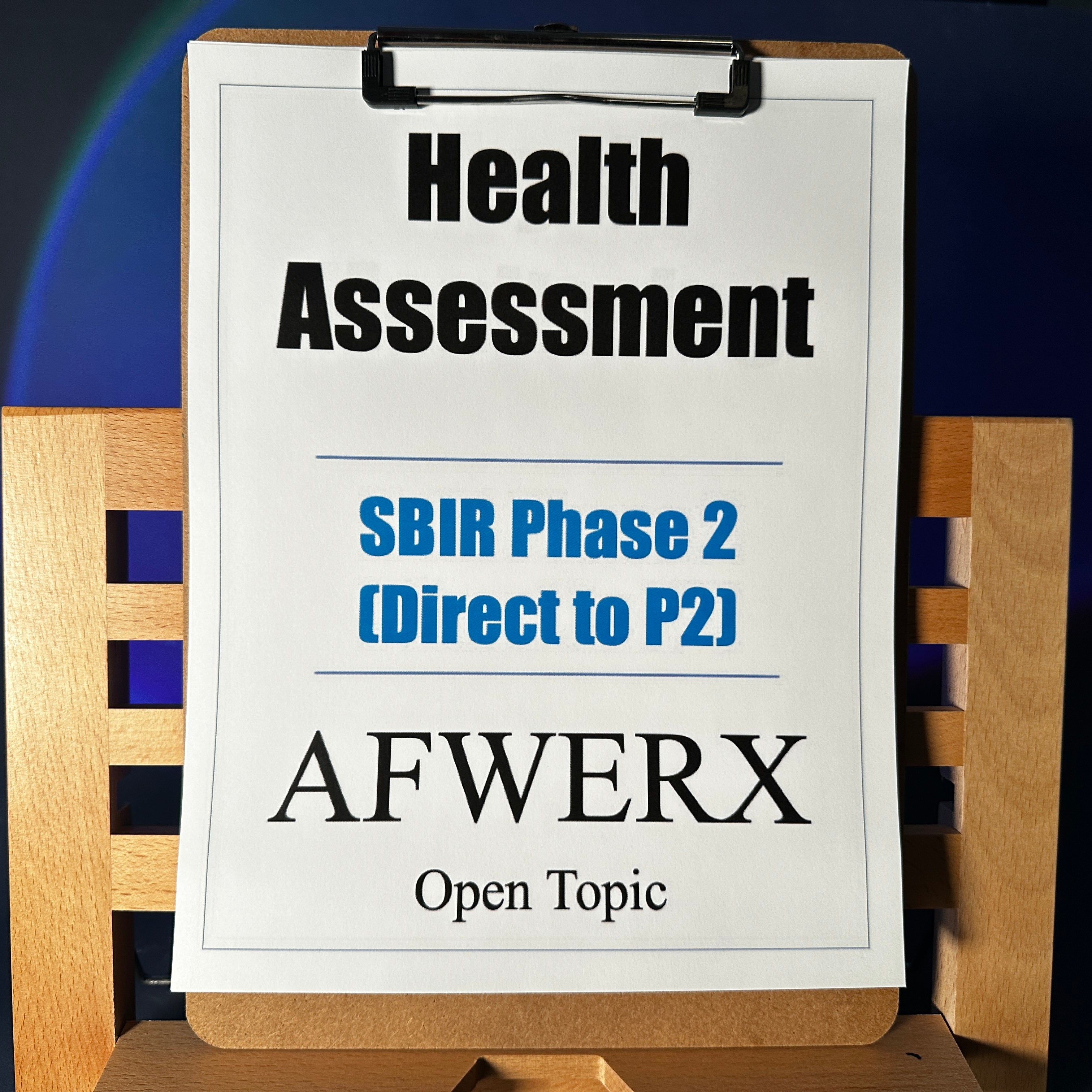 AFWERX Direct to Phase 2: Health Assessment