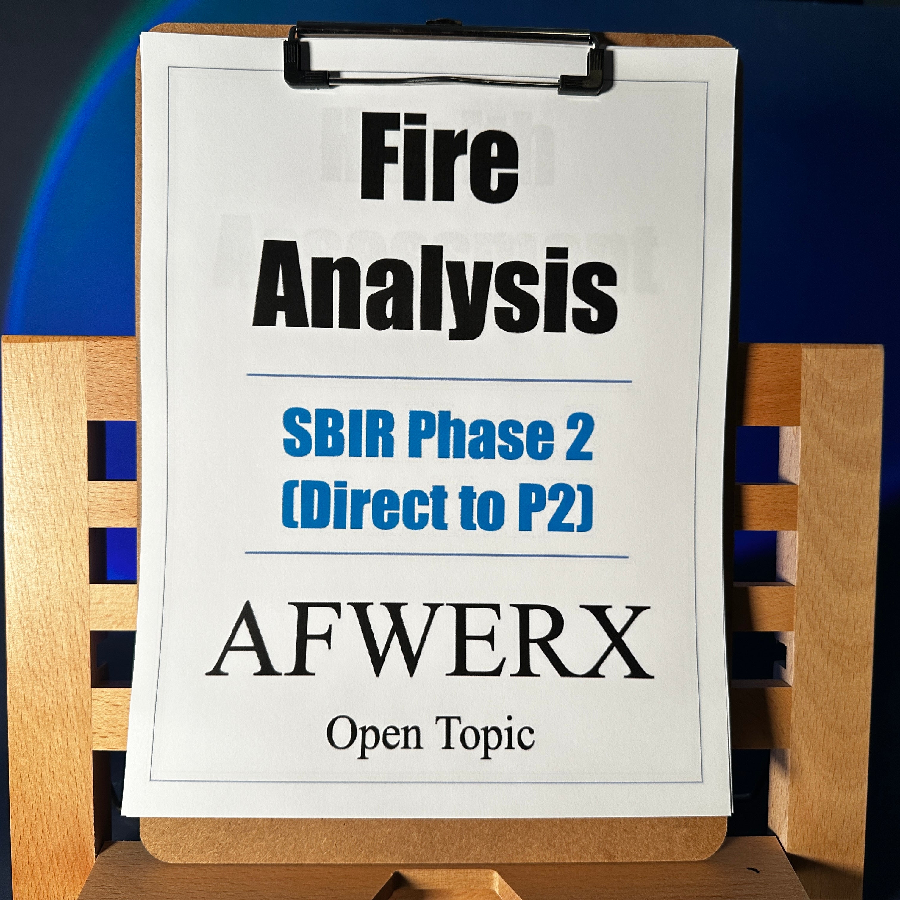 AFWERX Direct to Phase 2: Fire Analysis