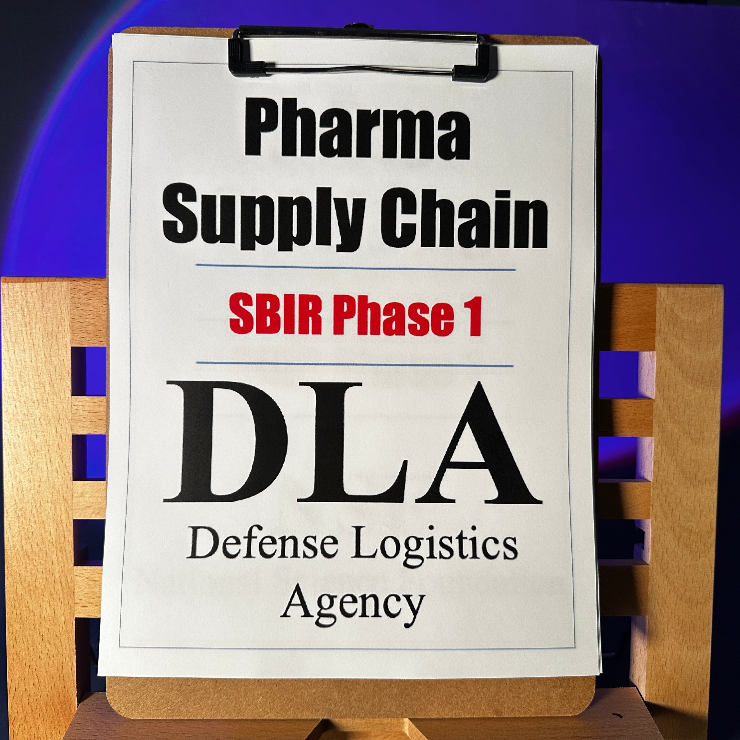 DLA SBIR P1: Pharma Supply Chain Tracking