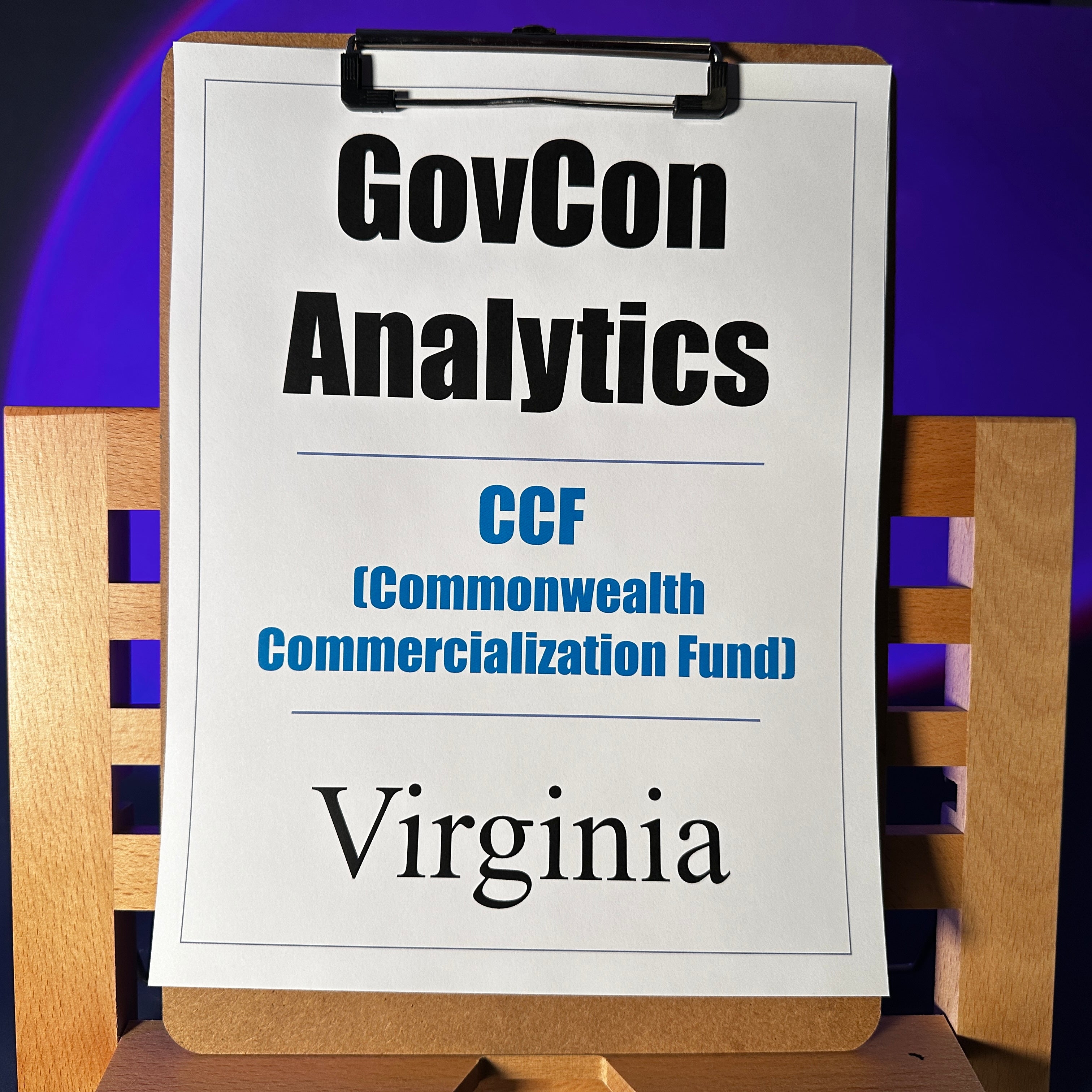 Virginia Commonwealth Commercialization Funding: Government Market Education